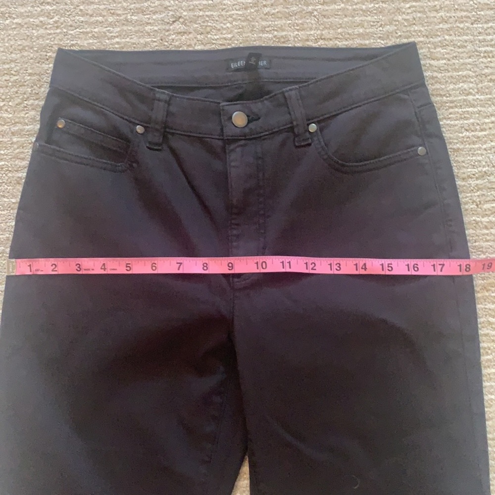Eileen Fisher black straight 5-pocket jeans - Picture 8 of 10